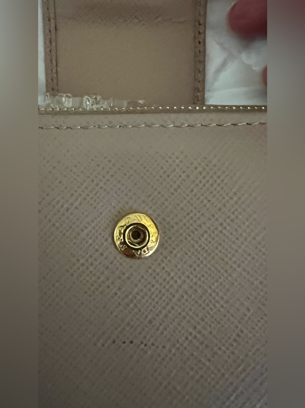 Prada Saffiano Leather Wallet - Beige - Picture 9 of 12
